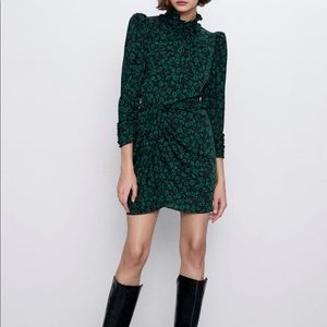 Zara dress cinched at waist